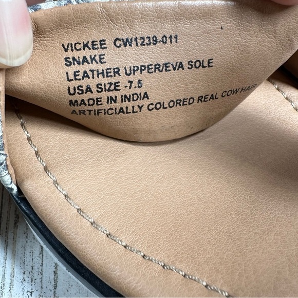 New Crevo Vickee Cork Sling Back Wedge Heel Sandal in Snake #118 - Picture 11 of 12